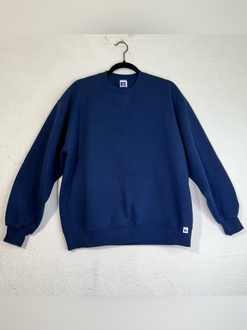 Russell Athletic Navy Blue Crewneck Pullover Sweatshirt Men’s Large 90s Vintage
